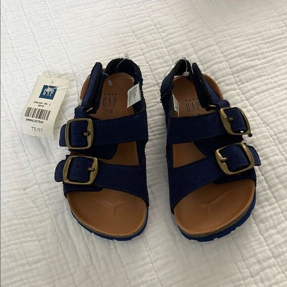 GAP Blue Sandals Double Strap Adjustable Buckles - Picture 1 of 5